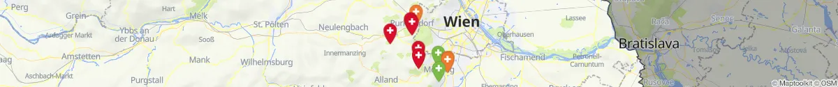 Kartenansicht für Apotheken-Notdienste in der Nähe von Laab im Walde (Mödling, Niederösterreich)